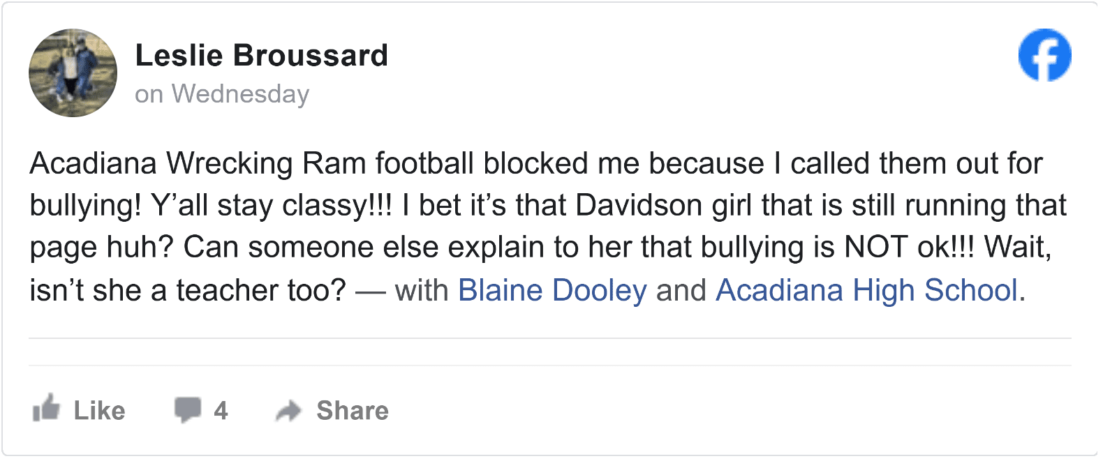 Acadiana High Football Page Annoys Fans After Playoff Loss