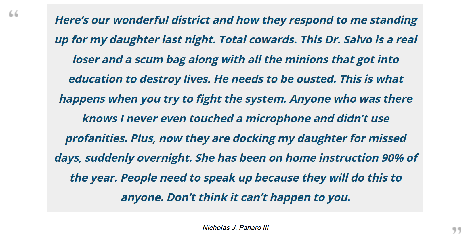 NJ Father Says School District Punished His Daughter After He Spoke Up at a Board Meeting (2)